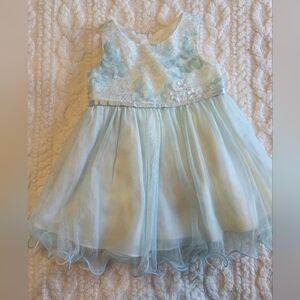 Bonnie Baby Mint Floral Tulle Dress | 12M | Boutique Easter / Spring Dress